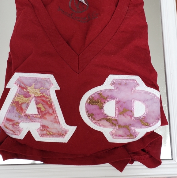 Alpha Phi marble embroidered letters - Picture 1 of 2
